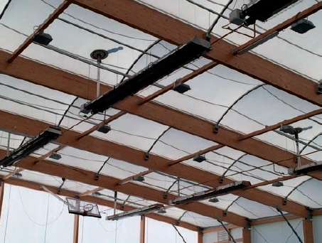 Installation de tubes radiants gaz VS Generfeu